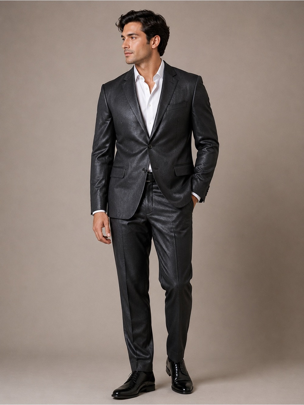 Kenneth Cole NWT Men’s Charcoal Gray 2-Piece Suit Jacket 40S & Pants 33W